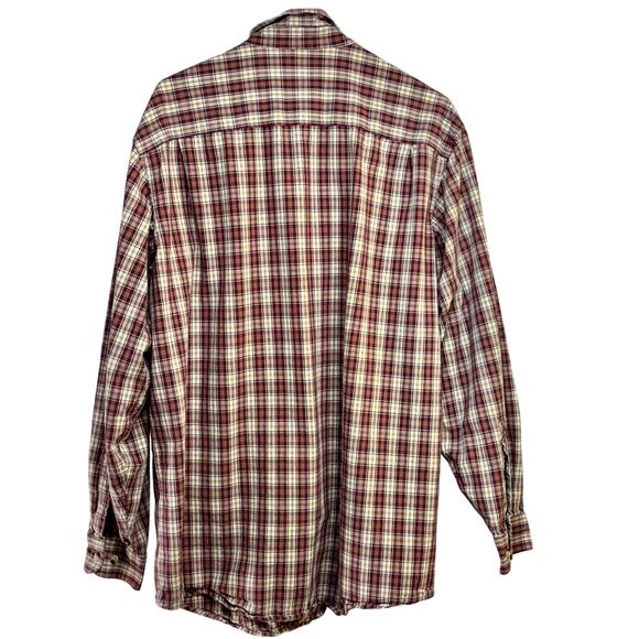 LL Bean Button Down Oxford Shirt Men's Large Tall Plaid Cotton Multicolor OCBD - Picture 2 of 4
